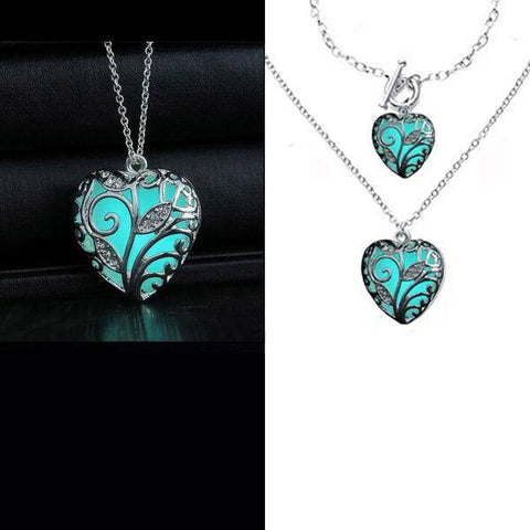 "Glow In The Heart" Steampunk Necklace- BUY ONE, GET ONE FREE!