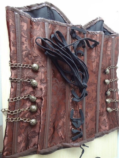 Amazing Lace-up Chained Steampunk Corset - Free Shipping!!