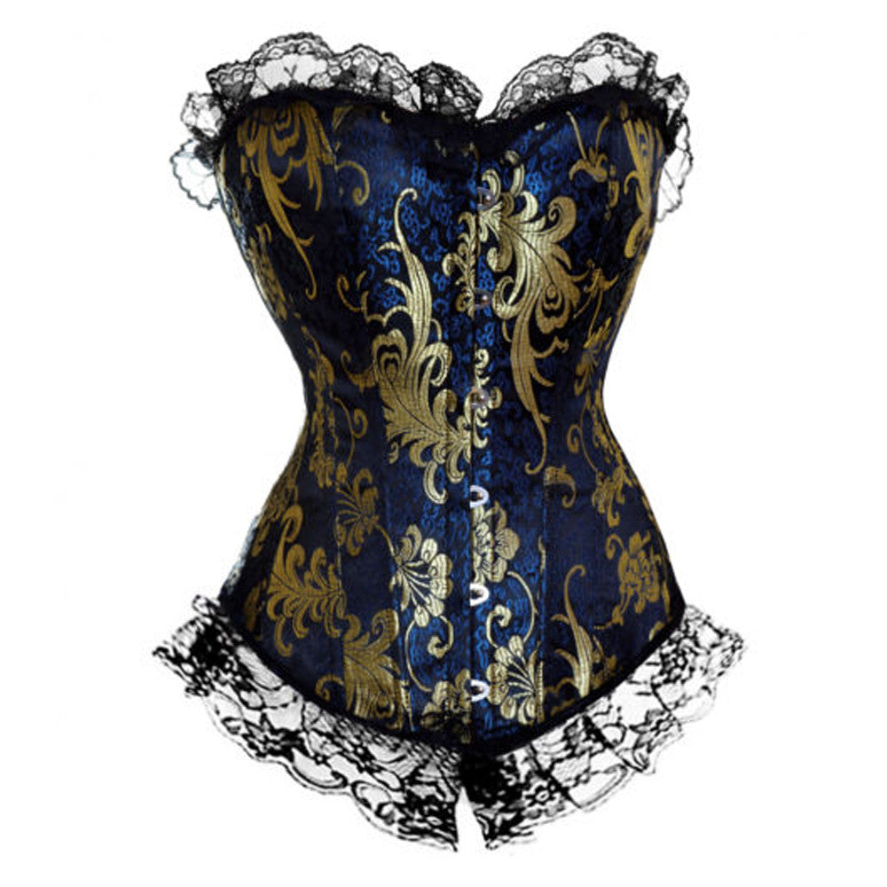 Strapless Satin & Lace Steampunk  Corset - FREE Shipping!!